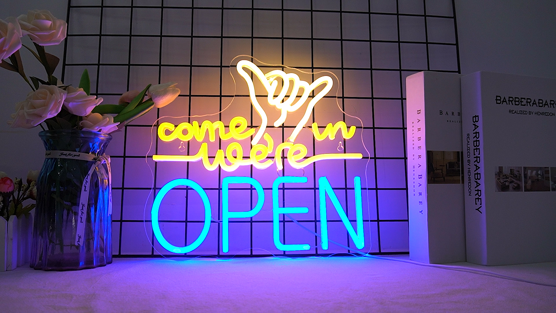 WLHOPE Open Signs for Business,LED Open Neon Sign,Open Sign Window